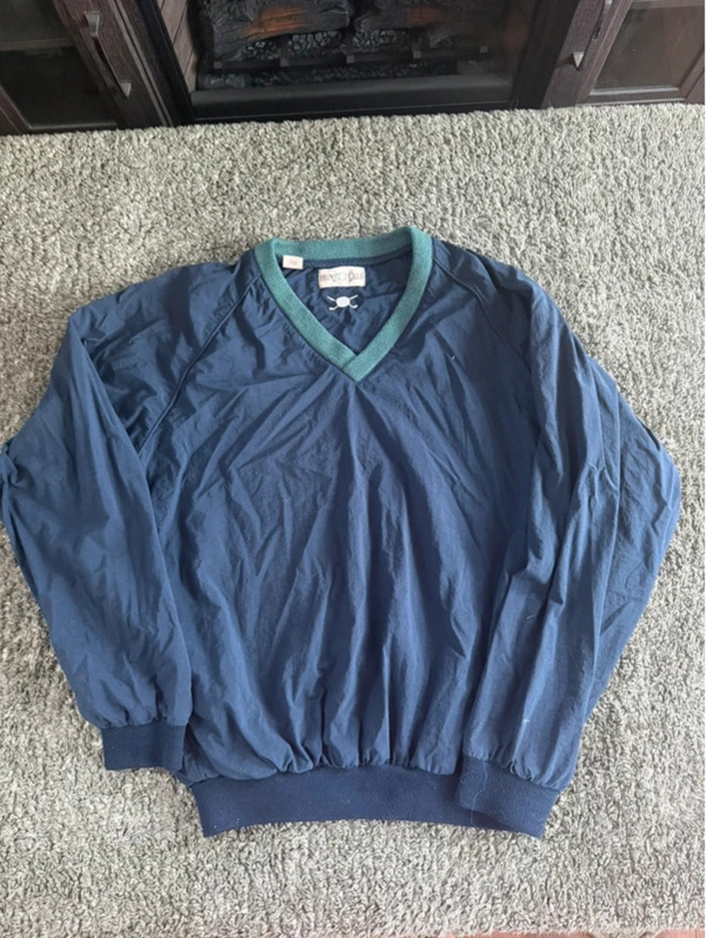Hunt Club Men's Nylon Pullover Sweater V-Neck Size XL
